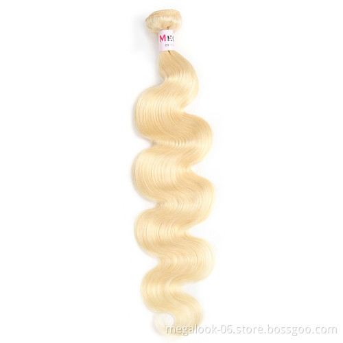 Wholesale Cheap 10A Grade 613 Blonde Indian Virgin Body Wave Cuticle Aligned Human Hair Bundles